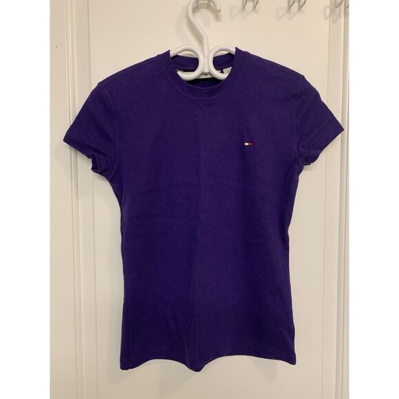 Tommy Hilfiger Purple T-shirt Women’s Small - Picture 1 of 8